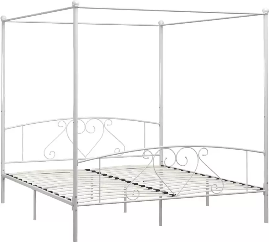 VidaXL -Hemelbedframe-metaal-wit-180x200-cm - Foto 4