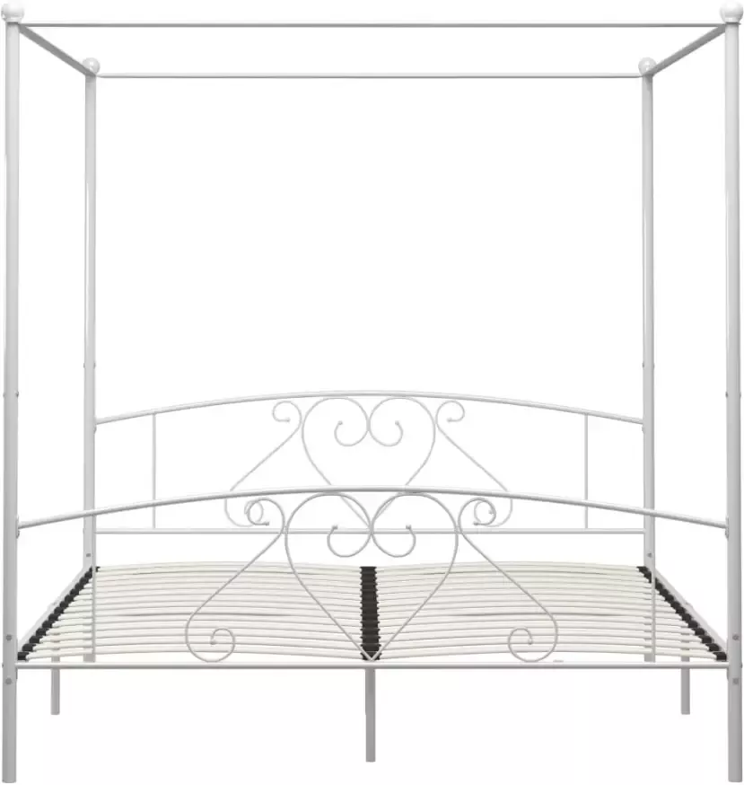VidaXL -Hemelbedframe-metaal-wit-180x200-cm - Foto 2