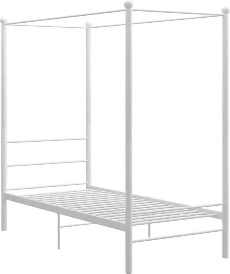 VidaXL -Hemelbedframe-metaal-wit-90x200-cm - Foto 3