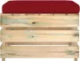 VIDAXL Hocker sectioneel met kussen groen geïmpregneerd hout - Thumbnail 3