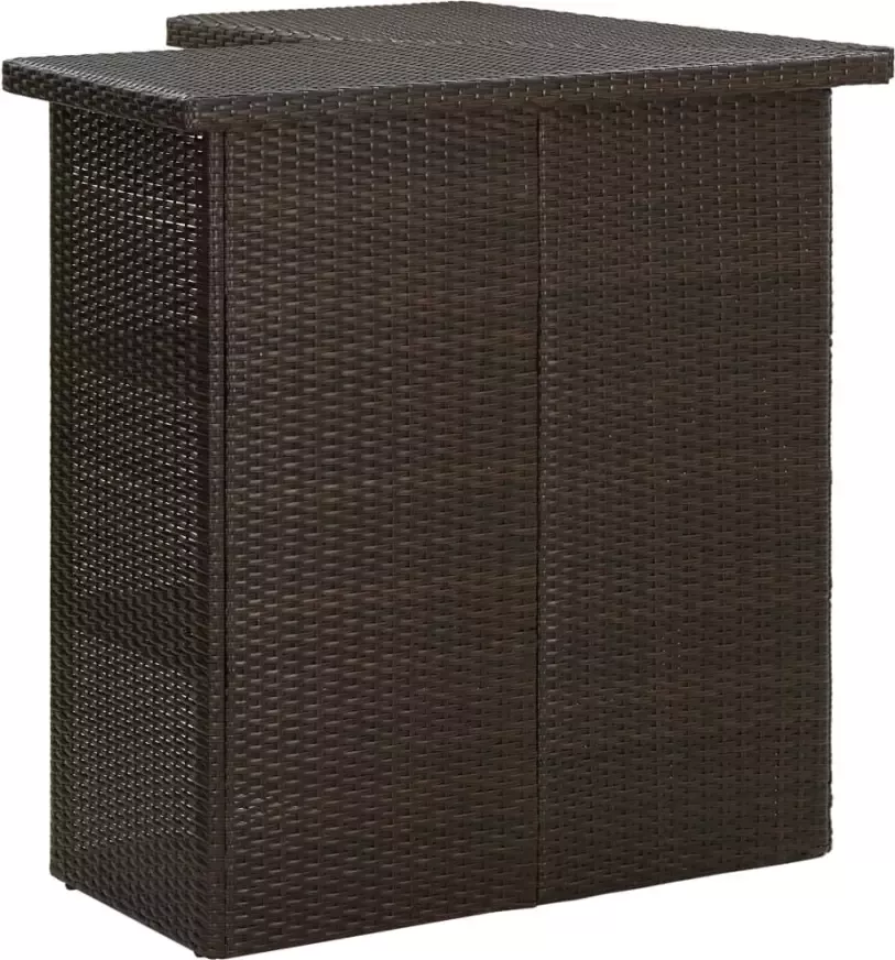 Vida XL Hoekbartafel 100x50x105 cm poly rattan bruin SKU: V313480 - Foto 2