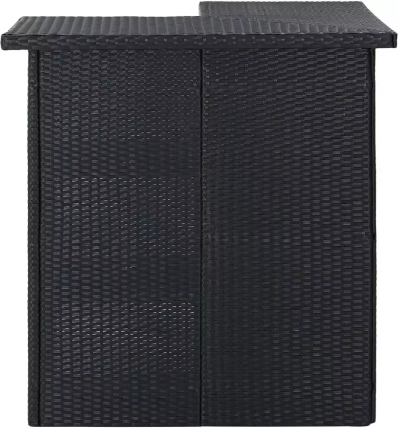 Vida XL vidaXL Hoekbartafel 100x50x105 cm poly rattan zwart-VXL-313481 - Foto 4