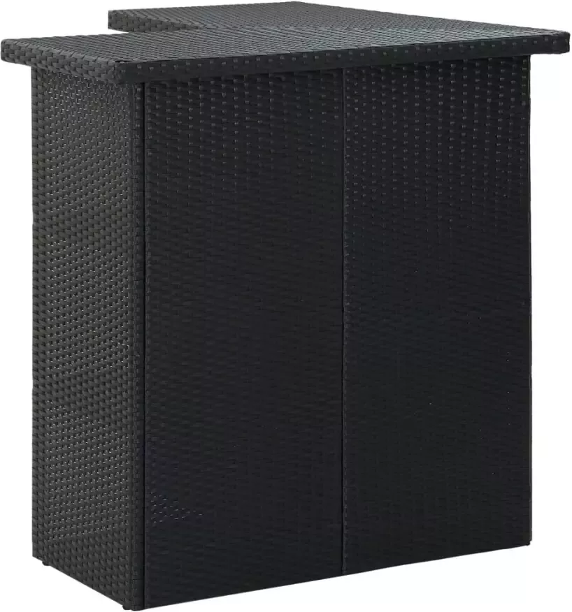 Vida XL vidaXL Hoekbartafel 100x50x105 cm poly rattan zwart-VXL-313481 - Foto 2