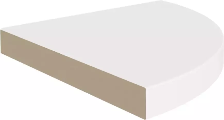 VIDAXL Hoekschappen zwevend 2 st 35x35x3 8 cm MDF wit - Foto 2