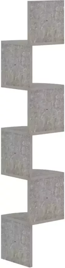 VIDAXL Hoekwandschap 19x19x123 cm bewerkt hout betongrijs - Foto 2