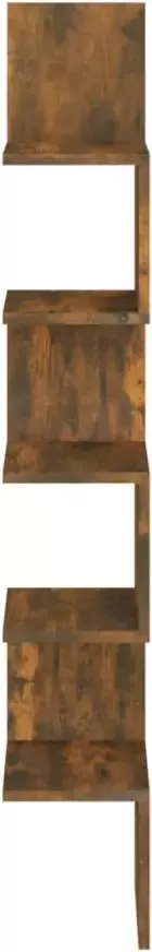 VidaXL Hoekwandschap 20x20x127 5 cm bewerkt hout gerookt eikenkleurig - Foto 3