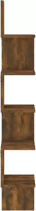 VidaXL Hoekwandschap 20x20x127 5 cm bewerkt hout gerookt eikenkleurig - Foto 2