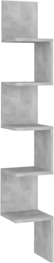 VIDAXL Hoekwandschap 20x20x127 5 cm spaanplaat betongrijs - Foto 3