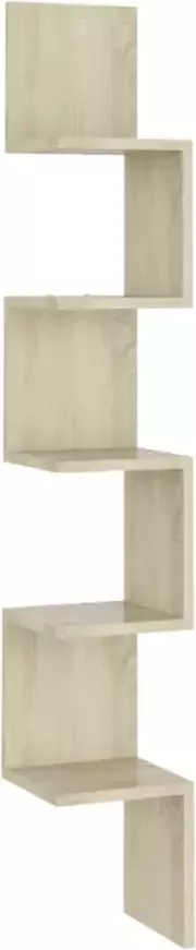 VIDAXL Hoekwandschap 20x20x127 5 cm bewerkt hout sonoma eikenkleurig - Foto 3