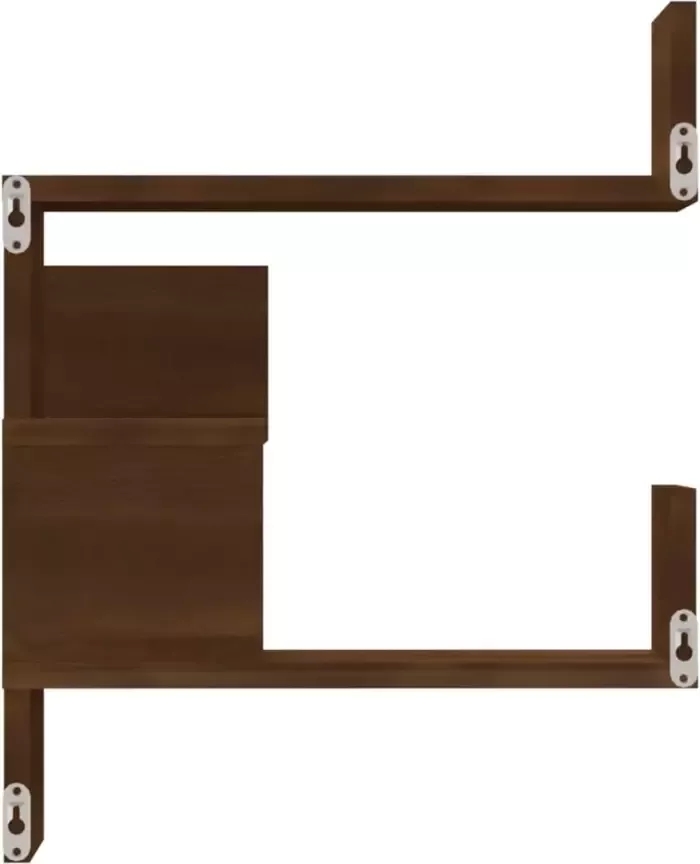 VIDAXL Hoekwandschap 40x40x50 cm bewerkt hout bruin eikenkleur - Foto 2