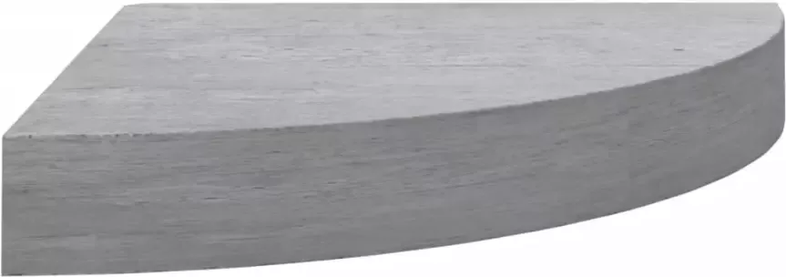VIDAXL Hoekwandschappen 2 st 25x25x3 8 cm MDF betongrijs - Foto 3