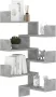 VIDAXL Hoekwandschappen 2 st 40x40x50 cm spaanplaat betongrijs - Thumbnail 4