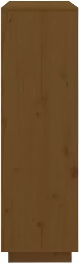 VidaXL -Hoge-kast-110 5x35x117-cm-massief-grenenhout-honingbruin - Foto 3