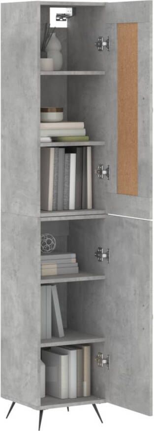 VidaXL -Hoge-kast-34 5x34x180-cm-bewerkt-hout-betongrijs - Foto 4