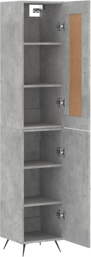 VidaXL -Hoge-kast-34 5x34x180-cm-bewerkt-hout-betongrijs - Foto 5