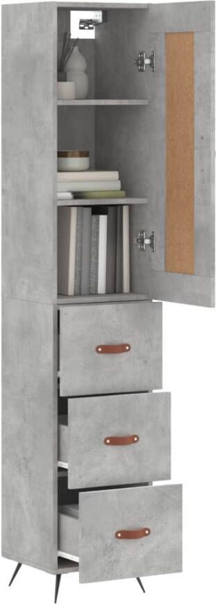 VidaXL -Hoge-kast-34 5x34x180-cm-bewerkt-hout-betongrijs - Foto 6