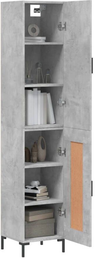 VidaXL -Hoge-kast-34 5x34x180-cm-bewerkt-hout-betongrijs - Foto 14