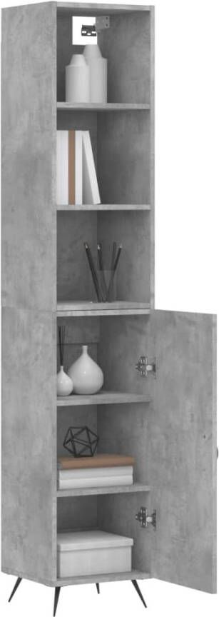 VidaXL -Hoge-kast-34 5x34x180-cm-bewerkt-hout-betongrijs - Foto 5