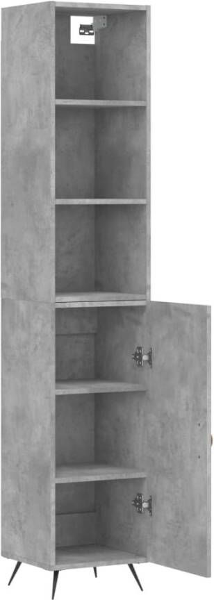 VidaXL -Hoge-kast-34 5x34x180-cm-bewerkt-hout-betongrijs - Foto 4
