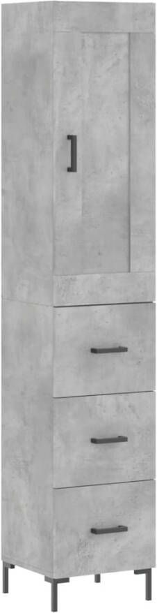 VidaXL -Hoge-kast-34 5x34x180-cm-bewerkt-hout-betongrijs - Foto 12