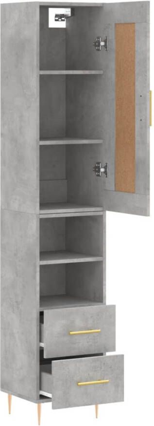 VidaXL -Hoge-kast-34 5x34x180-cm-bewerkt-hout-betongrijs - Foto 10