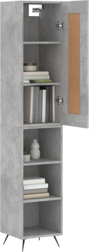 VidaXL -Hoge-kast-34 5x34x180-cm-bewerkt-hout-betongrijs - Foto 5