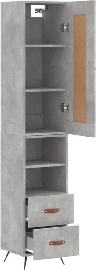 VidaXL -Hoge-kast-34 5x34x180-cm-bewerkt-hout-betongrijs - Foto 7