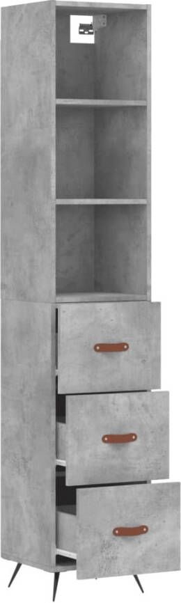 VidaXL -Hoge-kast-34 5x34x180-cm-bewerkt-hout-betongrijs - Foto 6