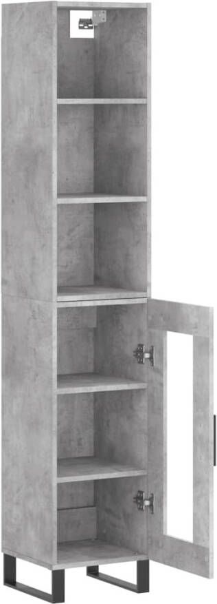 VidaXL -Hoge-kast-34 5x34x180-cm-bewerkt-hout-betongrijs - Foto 8