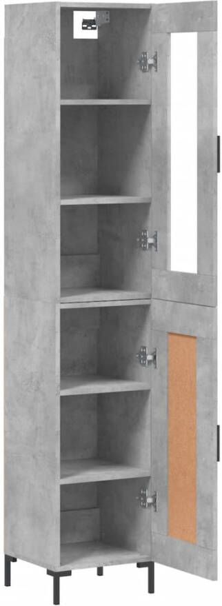 VidaXL -Hoge-kast-34 5x34x180-cm-bewerkt-hout-betongrijs - Foto 6