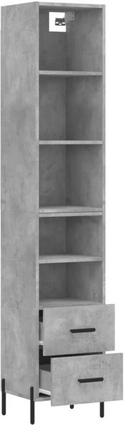 VidaXL -Hoge-kast-34 5x34x180-cm-bewerkt-hout-betongrijs - Foto 9