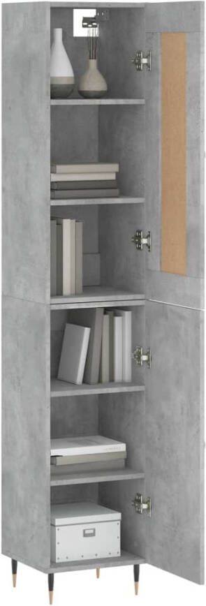 VidaXL -Hoge-kast-34 5x34x180-cm-bewerkt-hout-betongrijs - Foto 17