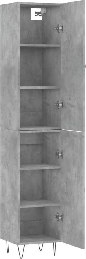 VidaXL -Hoge-kast-34 5x34x180-cm-bewerkt-hout-betongrijs - Foto 2