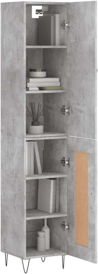 VidaXL -Hoge-kast-34 5x34x180-cm-bewerkt-hout-betongrijs - Foto 16