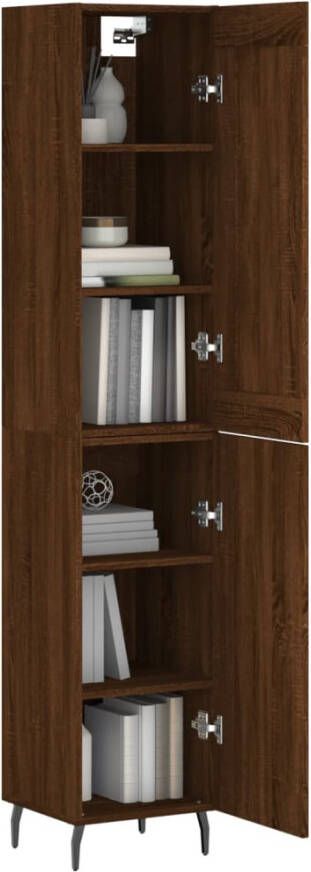VidaXL -Hoge-kast-34 5x34x180-cm-bewerkt-hout-bruineikenkleurig - Foto 15