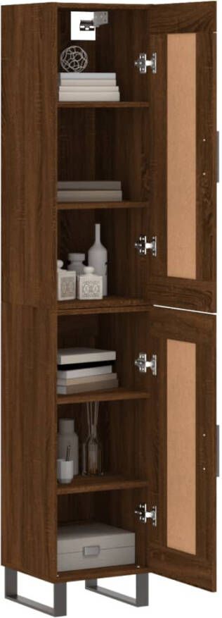 VidaXL -Hoge-kast-34 5x34x180-cm-bewerkt-hout-bruineikenkleurig - Foto 8