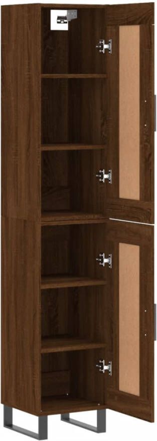 VidaXL -Hoge-kast-34 5x34x180-cm-bewerkt-hout-bruineikenkleurig - Foto 13