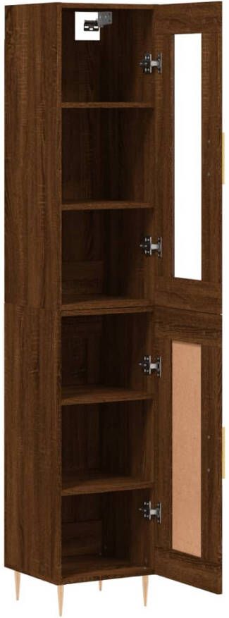 VidaXL -Hoge-kast-34 5x34x180-cm-bewerkt-hout-bruineikenkleurig - Foto 8