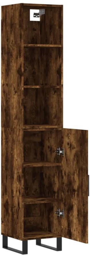 VidaXL -Hoge-kast-34 5x34x180-cm-bewerkt-hout-gerookt-eikenkleurig - Foto 13