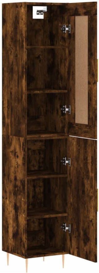 VidaXL -Hoge-kast-34 5x34x180-cm-bewerkt-hout-gerookt-eikenkleurig - Foto 6