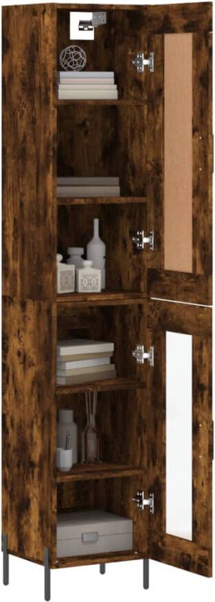 VidaXL -Hoge-kast-34 5x34x180-cm-bewerkt-hout-gerookt-eikenkleurig - Foto 5