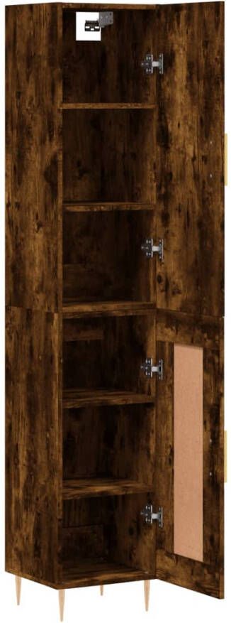 VidaXL -Hoge-kast-34 5x34x180-cm-bewerkt-hout-gerookt-eikenkleurig - Foto 8