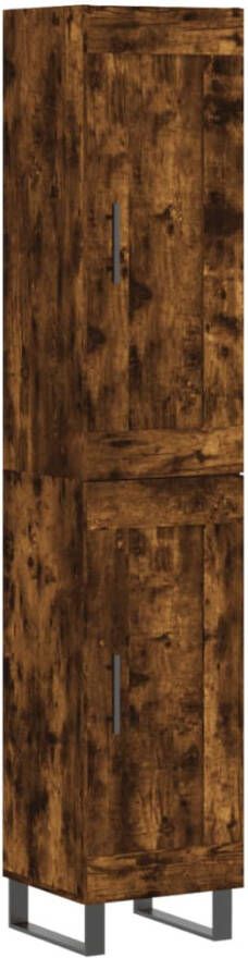 VidaXL -Hoge-kast-34 5x34x180-cm-bewerkt-hout-gerookt-eikenkleurig - Foto 15