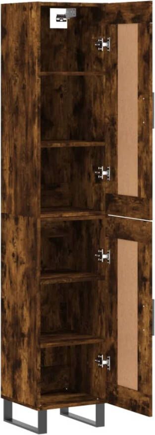 VidaXL -Hoge-kast-34 5x34x180-cm-bewerkt-hout-gerookt-eikenkleurig - Foto 12