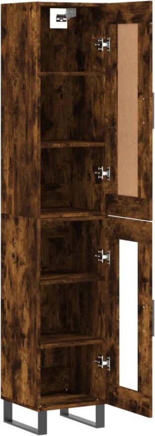 VidaXL -Hoge-kast-34 5x34x180-cm-bewerkt-hout-gerookt-eikenkleurig - Foto 5