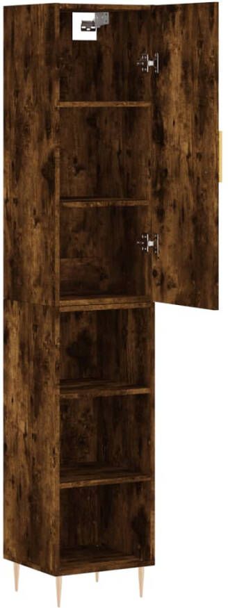 VidaXL -Hoge-kast-34 5x34x180-cm-bewerkt-hout-gerookt-eikenkleurig - Foto 9