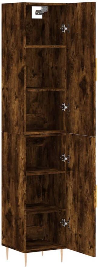 VidaXL -Hoge-kast-34 5x34x180-cm-bewerkt-hout-gerookt-eikenkleurig - Foto 13