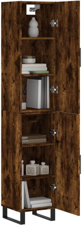 VidaXL -Hoge-kast-34 5x34x180-cm-bewerkt-hout-gerookt-eikenkleurig - Foto 14
