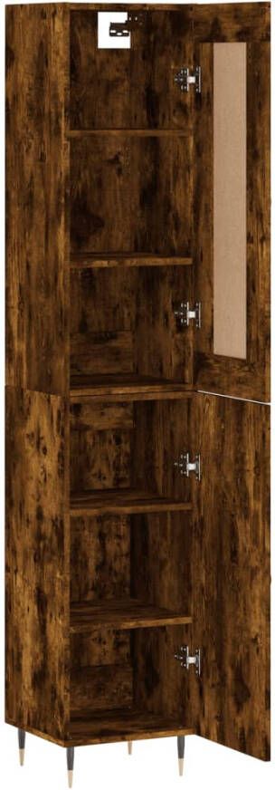 VidaXL -Hoge-kast-34 5x34x180-cm-bewerkt-hout-gerookt-eikenkleurig - Foto 14