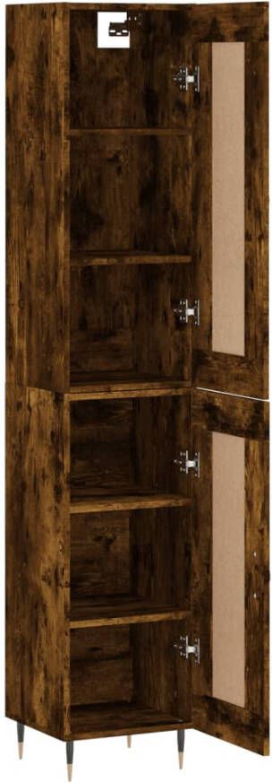 VidaXL -Hoge-kast-34 5x34x180-cm-bewerkt-hout-gerookt-eikenkleurig - Foto 16